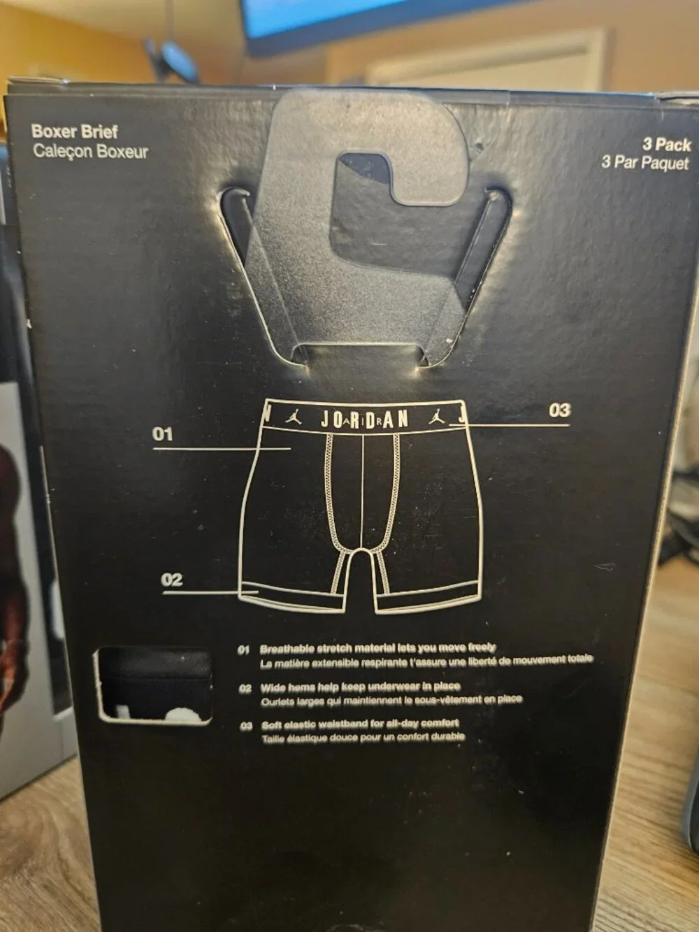 Multi-Colored Jordan Flight Cotton Stretch Underwear In Sets Of Three